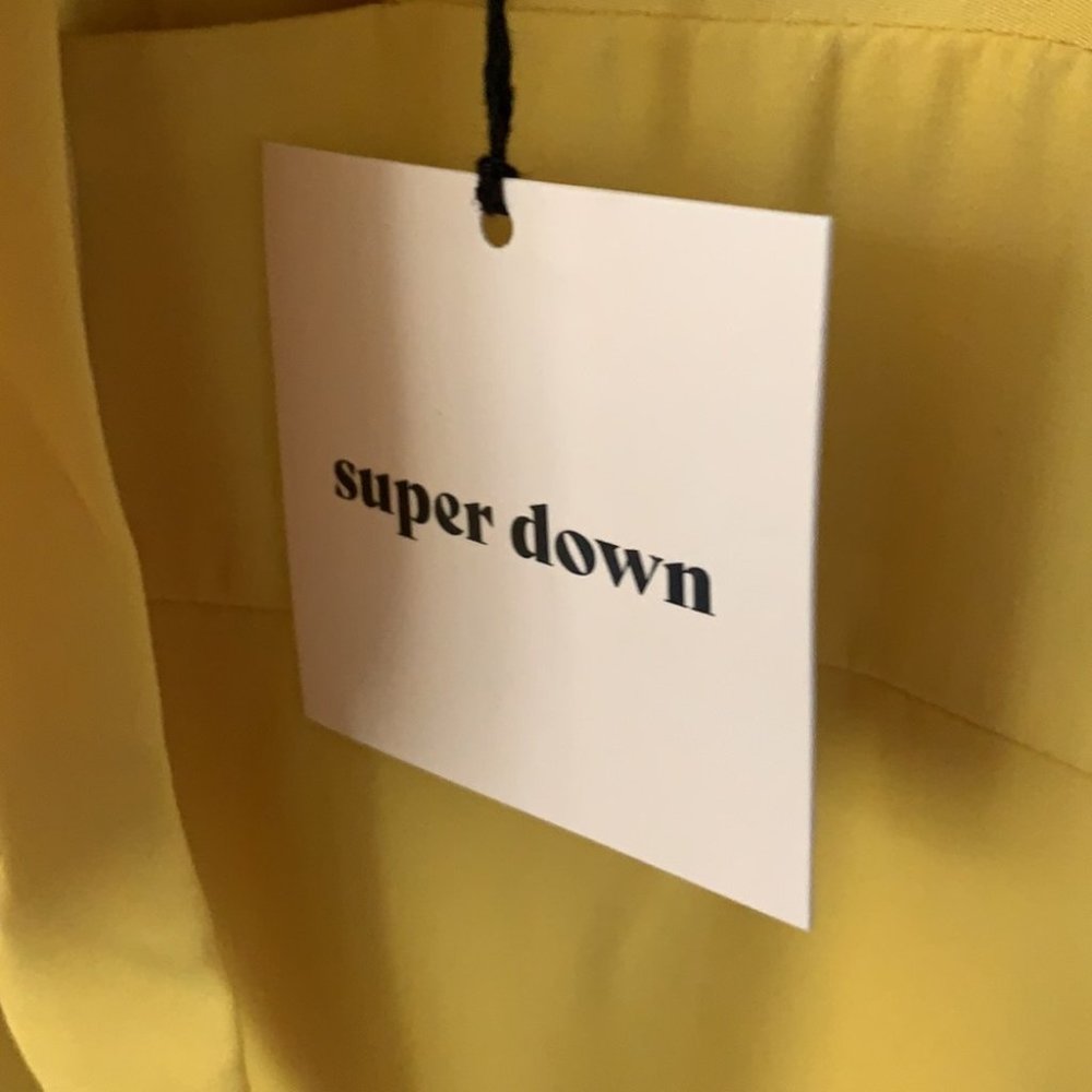 NWT Superdown Rikkie Tie Front Dress in Yellow - Picture 7 of 9